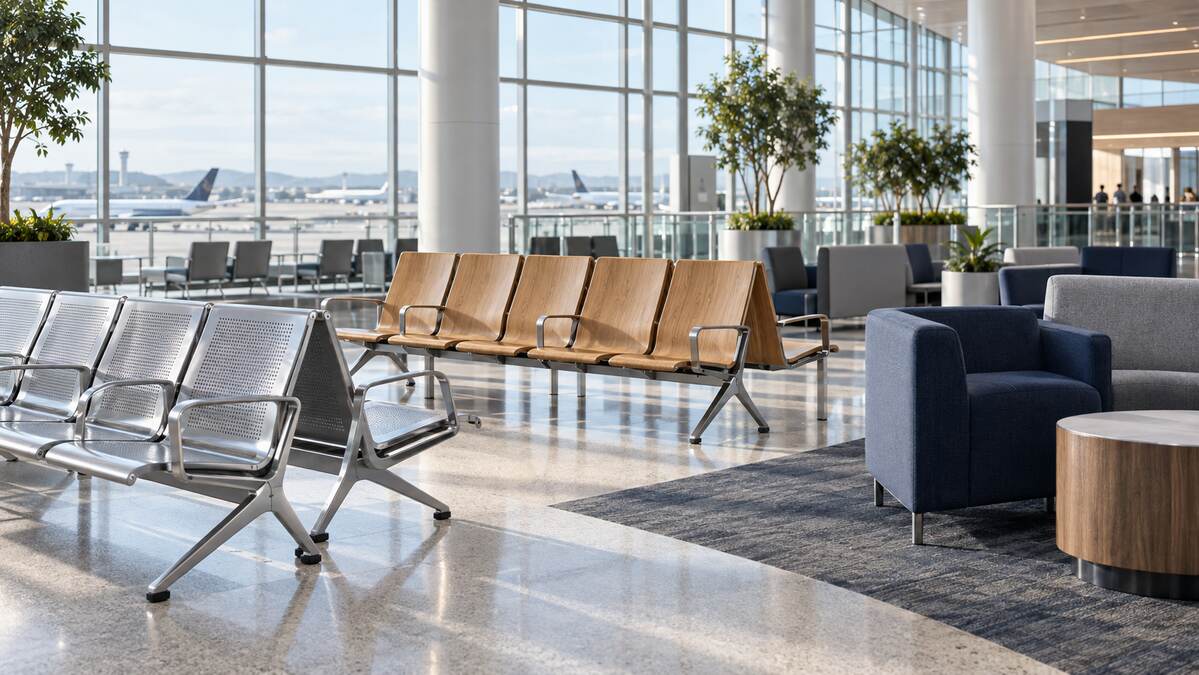 Airport Waiting Seating: Metal, Wood, or Upholstered?